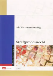 Omslag van Sdu Wettenverzameling Straf(proces)recht