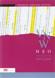 Omslag van Verzameling Nederlandse Wetgeving HEO Studiejaar 2007-2008