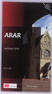Omslag van ARAR Verklaard 2010