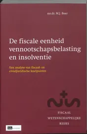 Omslag van De fiscale eenheid vennootschapsbelasting en insolventie