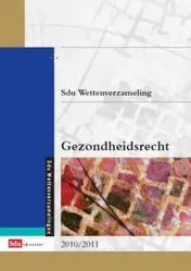 Omslag van Sdu Wettenverzameling Gezondheidsrecht 2010-2011 E-book