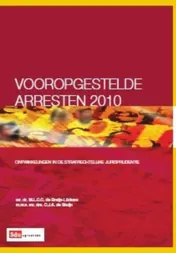 Omslag van Vooropgestelde arresten 2010