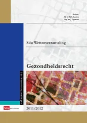 Omslag van Sdu Wettenverzameling Gezondheidsrecht 2011-2012