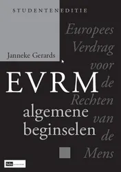 Omslag van Europees verdrag voor de rechten van de mens, algemene beginselen, studenteneditie