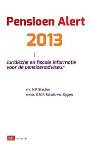 Omslag van Pensioen Alert 2013