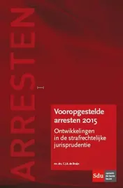 Omslag van Vooropgestelde arresten 2015