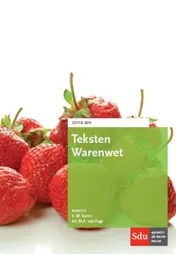 Omslag van Teksten warenwet editie 2016