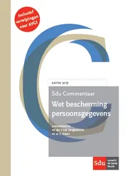 Omslag van Sdu Commentaar Wet bescherming Persoonsgegevens. Editie 2017