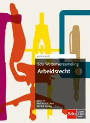 Omslag van Sdu Wettenverzameling Arbeidsrecht. Editie 2018