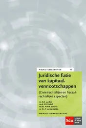 Omslag van Juridische fusies van kapitaalvennootschappen