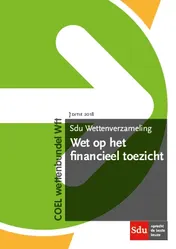 Omslag van Sdu Wettenverzameling Wet op het financieel toezicht. Editie 2018