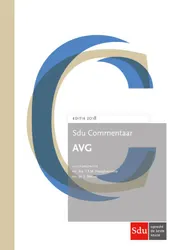 Omslag van Sdu Commentaar AVG, Editie 2018