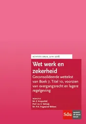 Omslag van Wet werk en zekerheid (WWZ). Editie 2018