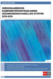 Omslag van Grenswaarden en Rampeninterventiewaarden Gezondheidsschadelijke stoffen 2018-2019