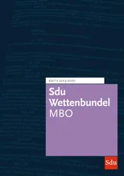 Omslag van Sdu Wettenbundel MBO 2019-2020