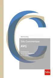 Omslag van Sdu Commentaar AVG, Editie 2019