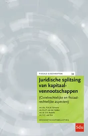 Omslag van Juridische splitsing van kapitaalvennootschappen