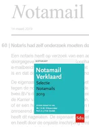 Omslag van Notamail Verklaard, Selectie Notamails 2019