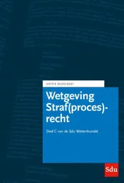 Omslag van Sdu Wettenbundel Straf(proces)recht. Editie 2020-2021