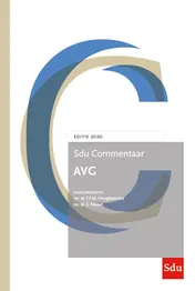 Omslag van Sdu Commentaar AVG. Editie 2020