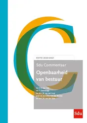 Omslag van Sdu Commentaar Openbaarheid van Bestuur. Editie 2020-2021