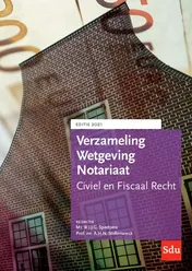 Omslag van Verzameling Wetgeving Notariaat Editie 2021
