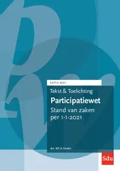 Omslag van Tekst en Toelichting Participatiewet. Editie 2021