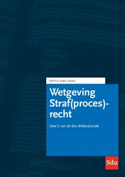 Omslag van Sdu Wettenbundel Straf(proces)recht. Editie 2021-2022