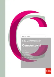 Omslag van Sdu Commentaar Gemeentewet. Editie 2022