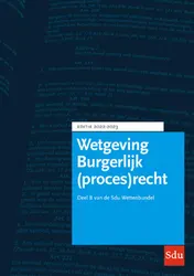 Omslag van Sdu Wettenbundel Burgerlijk (proces)recht 2022-2023