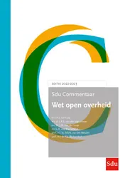 Omslag van Sdu Commentaar Wet open overheid. Editie 2022-2023