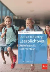 Omslag van Tekst en Toelichting Leerplichtwet. Editie 2023-2024