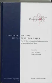 Omslag van Settlement finality in the European Union