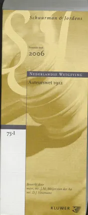 Omslag van Auteurswet 1912
