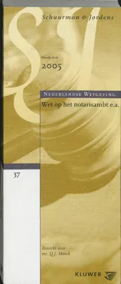 Omslag van Wet op het Notarisambt e.a.