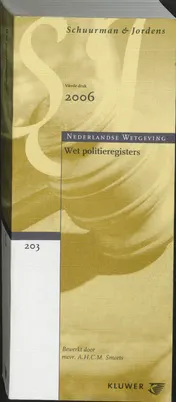 Omslag van Wet Politieregisters