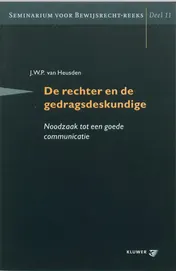 Omslag van De rechter en de gedragsdeskundige