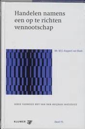 Omslag van Handelen namens een op te richten vennootschap