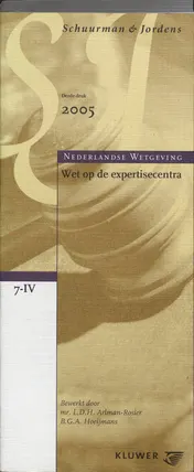 Omslag van Wet op de Expertisecentra