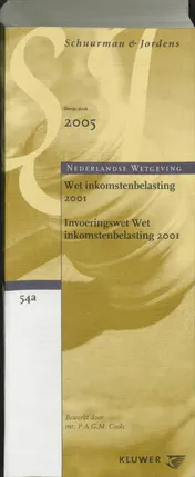Omslag van Wet Inkomstenbelasting 2001