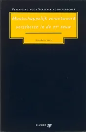 Omslag van Maatschappelijk verantwoord verzekeren in de 21ste eeuw