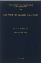 Omslag van Het recht van enquete onderzocht