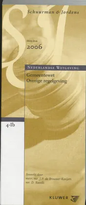 Omslag van Gemeentewet. Overige Regelgeving