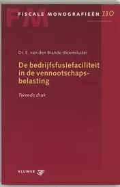 Omslag van De bedrijfsfusiefaciliteit in de vennootschapsbelasting