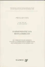 Omslag van Harmonisatie van bestuursrecht