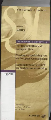 Omslag van Verdrag Betreffende De Europese Unie