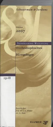 Omslag van Overheidsopdrachten. EG Regelingen