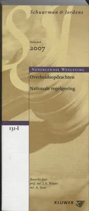 Omslag van Overheidsopdrachten / Nationale regelgeving