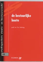 Omslag van De bestuurlijke boete