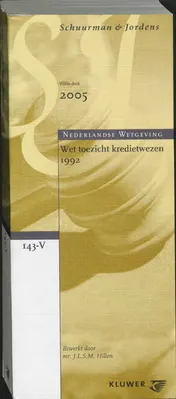 Omslag van Wet toezicht kredietwezen 1992